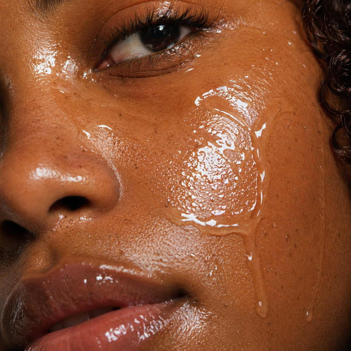 Pro Bio Essence applied to skin, lightweight hydrating finish for sensitive skin
