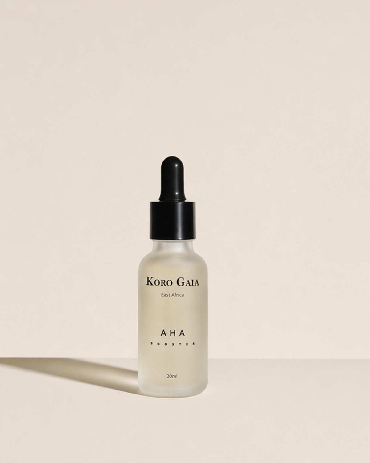 Koro Gaia AHA serum bottle — glycolic and lactic acid weekly exfoliant for texture and dullness
