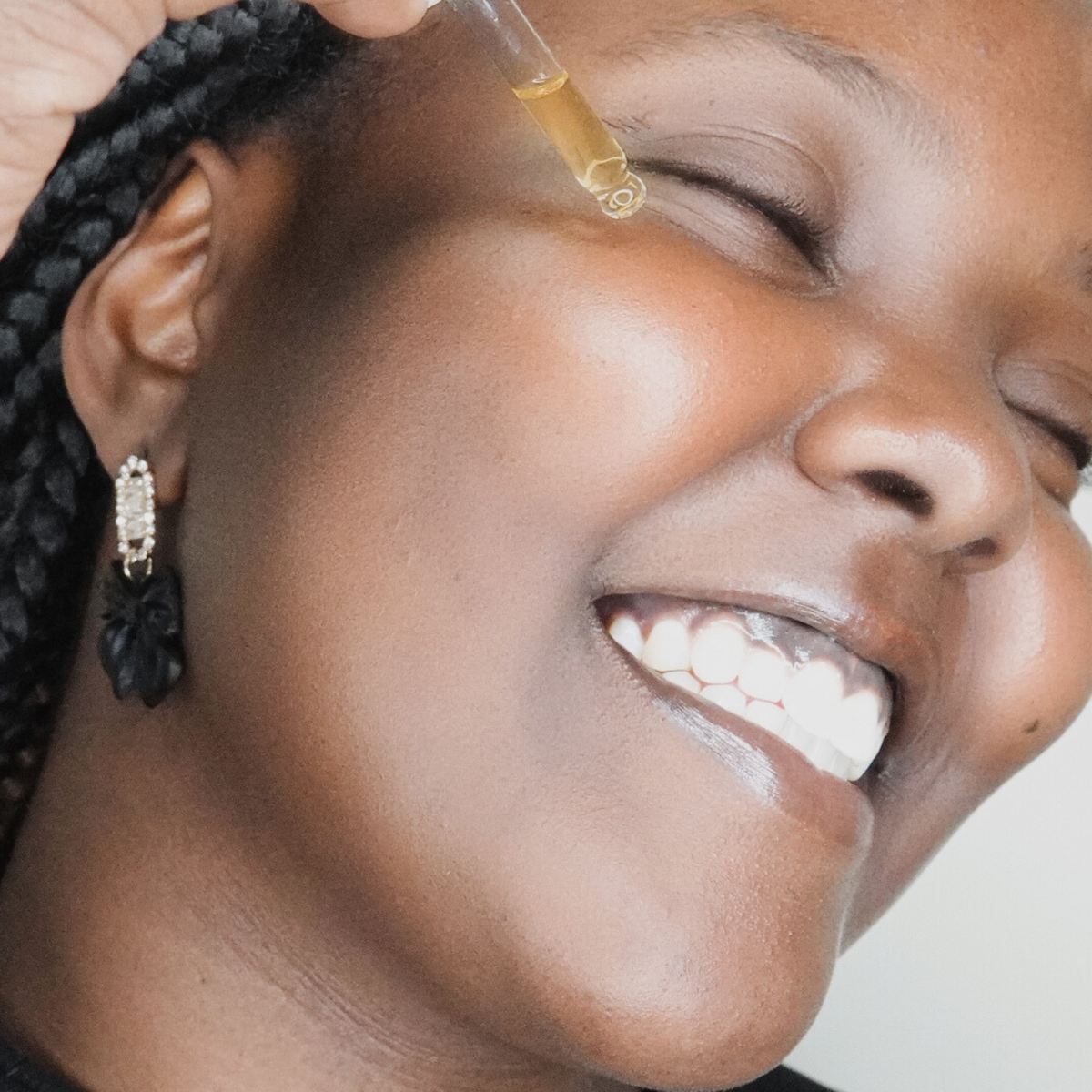 Vital C vitamin C serum applied to skin, lightweight brightening treatment
